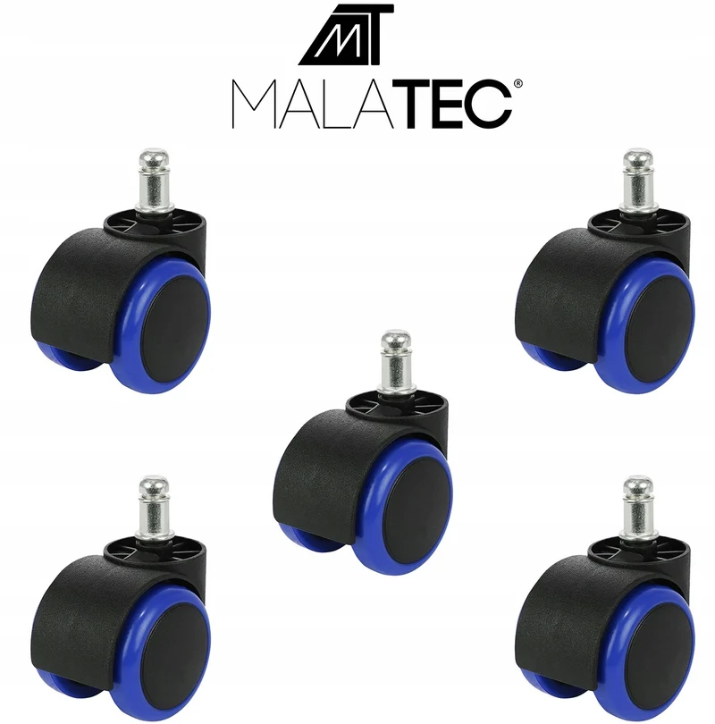 5x Rotelle per sedie da ufficio Rotelle da 11mm BLU