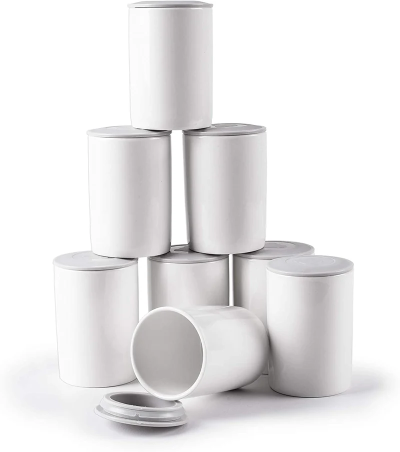 Duronic P8YM2 Vasetti di ricambio  Set di 8 vasetti in ceramica  Compatibile con le yogurtiere Duronic YM1 e YM2  Otto vasetti da 125 ml per monoporzioni