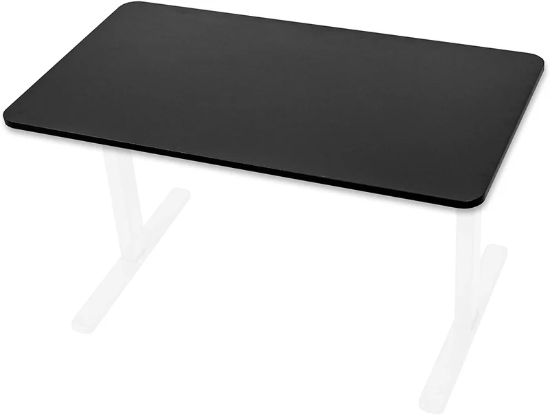 Duronic TT157 BK Piano scrivania  Ripiano scrivania 150 cm x 70 cm - Compatibile con telai da scrivania Duronic  Piano di lavoro per ufficio ergonomico  Nero
