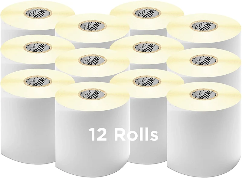 Duronic LL4X6 /12 Etichette adesive per stampante termica  12 rotoli  500 etichette 102 x 152 mm / 6 x 4  adatto per stampanti zebra toshiba citizen  compatibile con tutti i tipi di corrieri