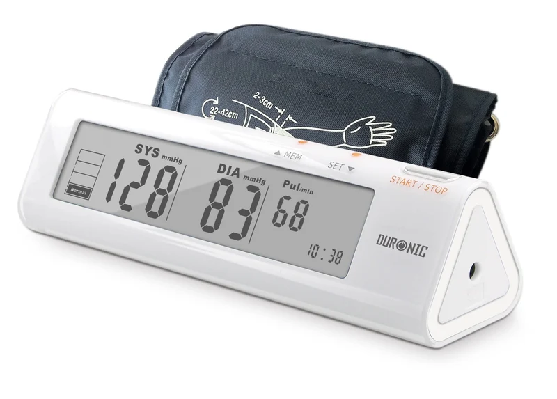 Duronic BPM450 Misuratore di pressione elettrico arteriosa da braccio | Manicotto da 22 a 42 cm | Ampio display LCD | Rilevatore automatico per pressione sanguigna digitale | Frequenza cardiaca