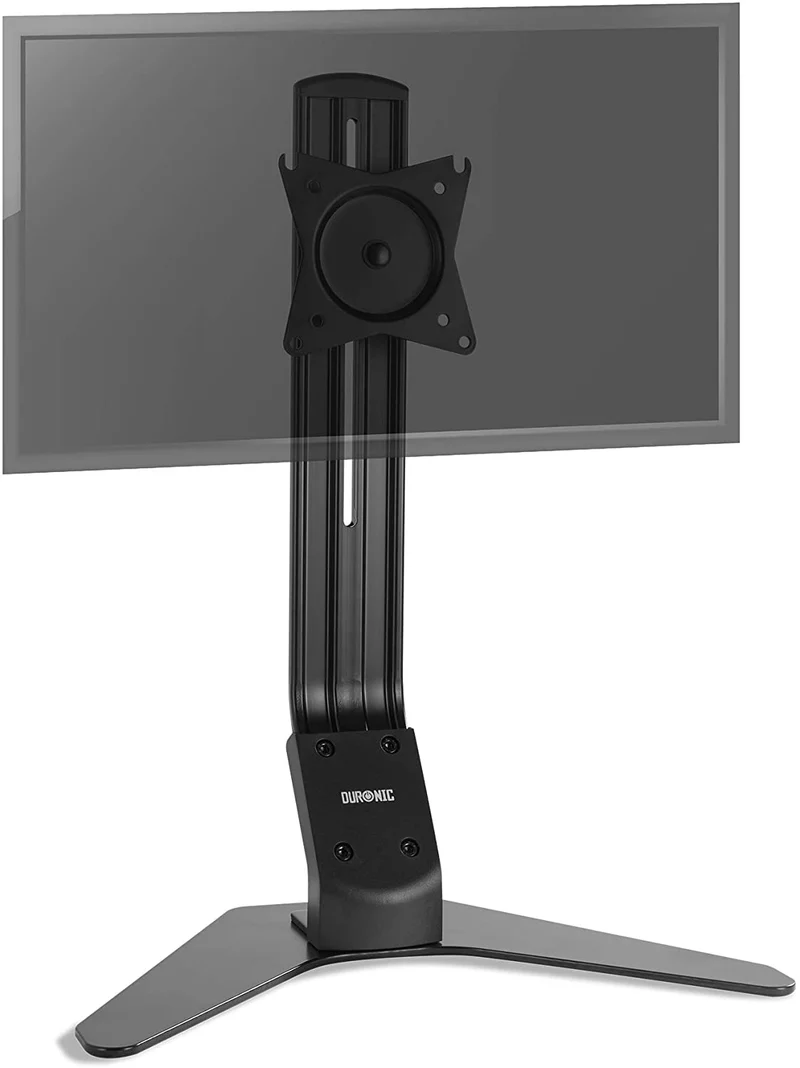 Duronic DM12D1 Supporto da scrivania per 1 monitor 17  27 staffa supporto monitor / schermo da tavolo VESA MAX 100 x 100mm struttura in acciaio base in metallo battuto portata 8kg