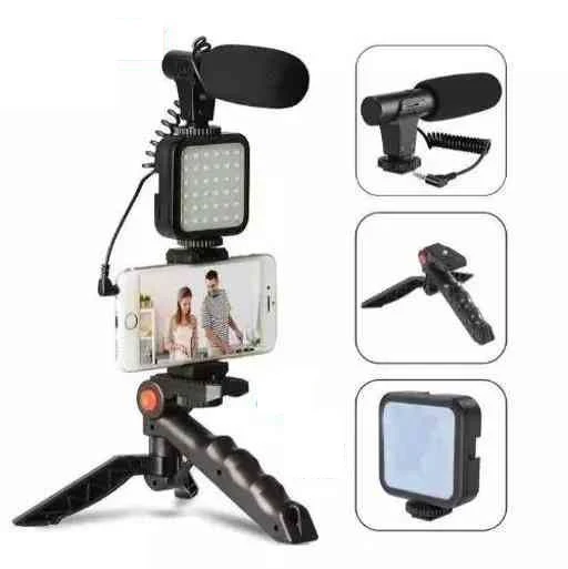 KIT SUPPORTO SMARTPHONE FOTO E VIDEO PER BLOG E VLOGGER 5 IN 1