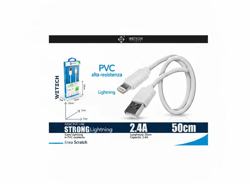 Wetech Cavo Lightning Basic 2A 50Cm Wa620B