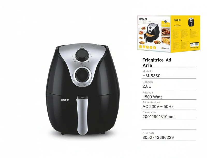 Hoomei Friggitrice ad aria 500W