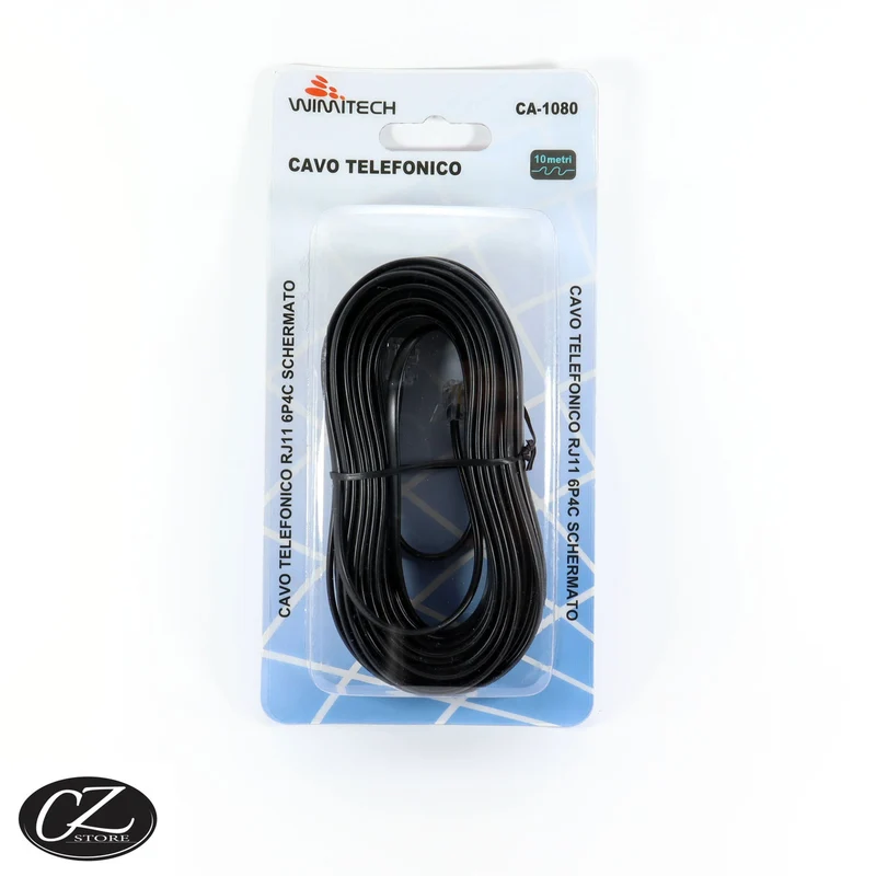 Wimitech Cavo tel. RJ11 6P4C 10MT CA-1080