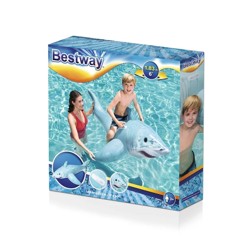 Bestway Cavalcabile Squalo 3D 183X102Cm
