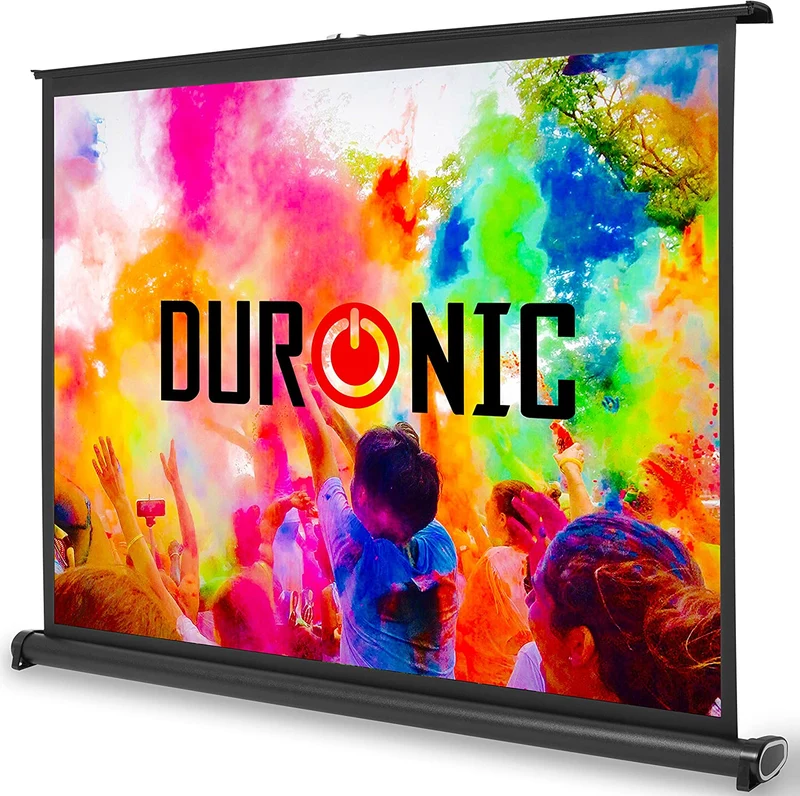 Duronic DPS40 /43 Schermo di proiezione 40 formato 4:3/86 X 61 cm Telo da scrivania telo proiettore da tavolo telo da proiezione per interni/esterni Full HD 3D 4K - Home cinema home theater ufficio