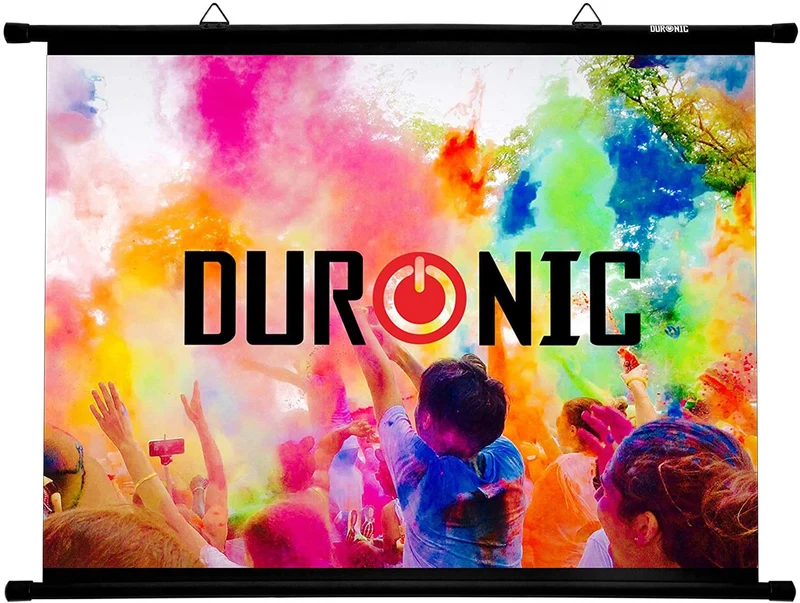 Duronic BPS60 4:3 Telo Proiettore 60 pollici, Schermo per proiettore, Telo da proiezione interno esterno, Home theater cinema Full HD 3D 4K, Schermo di proiezione anti pieghe per casa ufficio scuola
