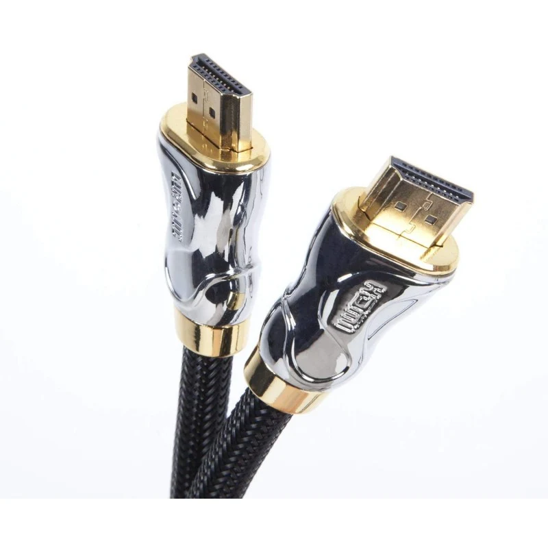 Duronic HDC04 /3m - Cavo HDMI schermato di ultima generazione V2.0 - 3 metri - connettori placcati oro 24k inclinabili e rotanti - Compatibile con TV plasma, LCD, LED, 3D - Consente la trasmissione di segnale full HD 1080p 4K 2160p compatibilità ethernet