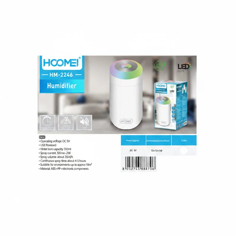 Hoomei Umidificatore 2W 350Ml