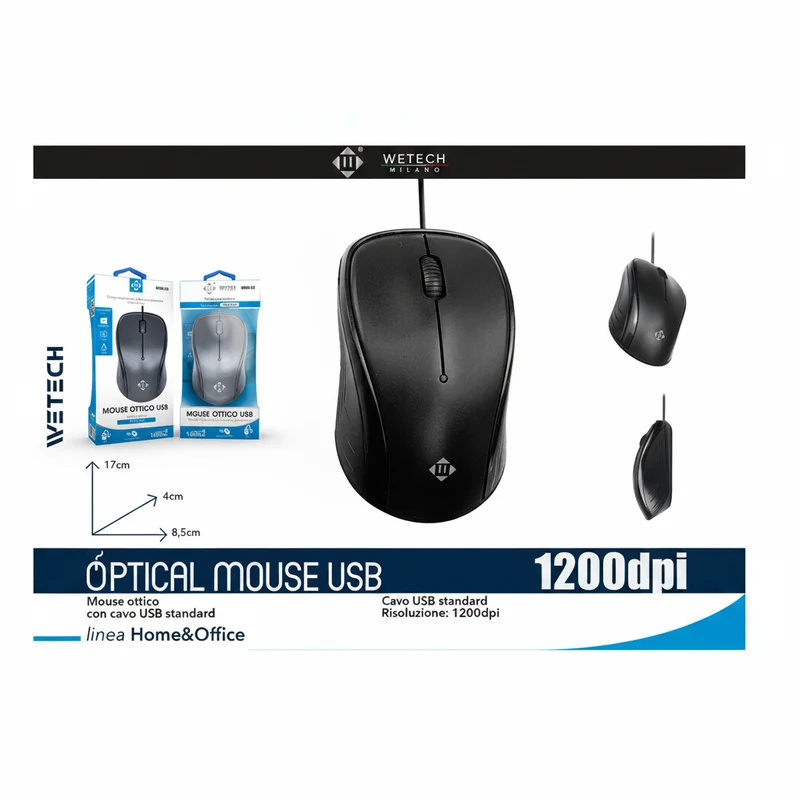 Wetech Mouse Ottico Con Cavo Wmo03