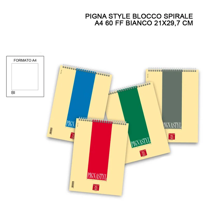 Pigna Style Blocco Spirale A4 60FF 80g