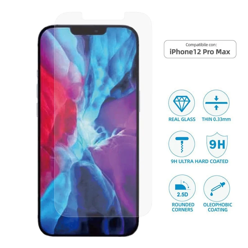 Wimitech Pellicola in vetro temperato per Apple iPhone 12 Pro Max