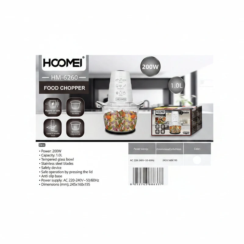 Hoomei Tritatutto 200W 1L