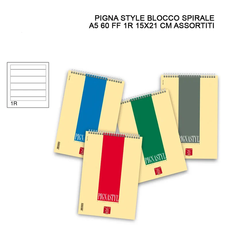 Pigna Blocchi Style Spirale A5 1R 60FF 15X21Cm