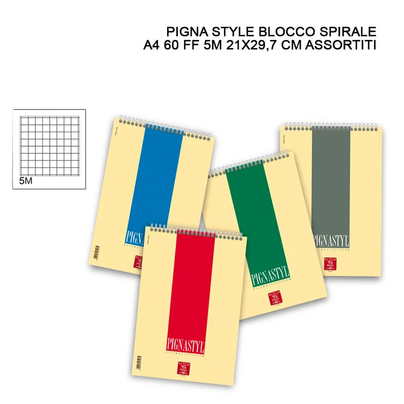 Pigna Blocchi Style Spirale A4 5M 60FF 21X29.7Cm