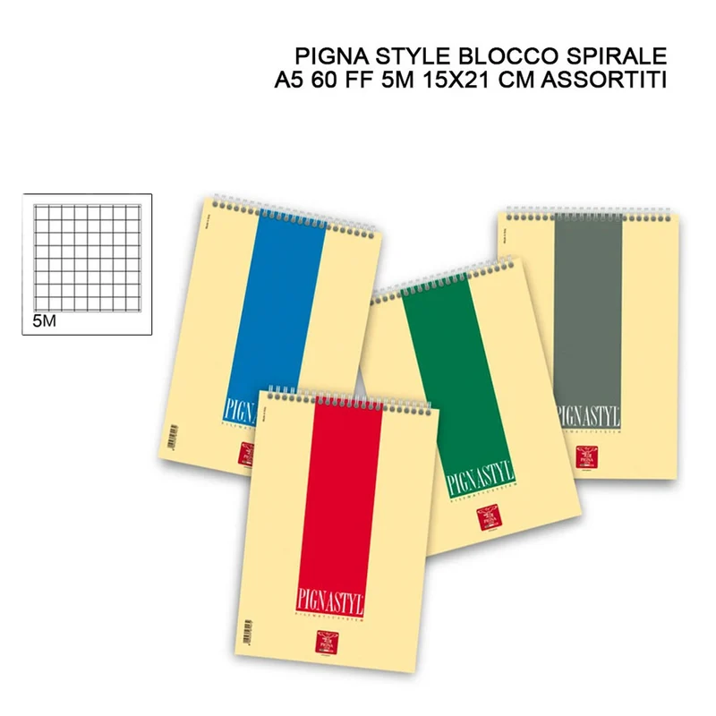 Pigna Blocchi style spirale a5 5mm 60ff