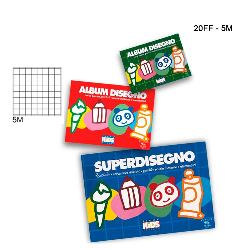 Pigna Album Disegno Kids 20FF 5M 33X24Cm