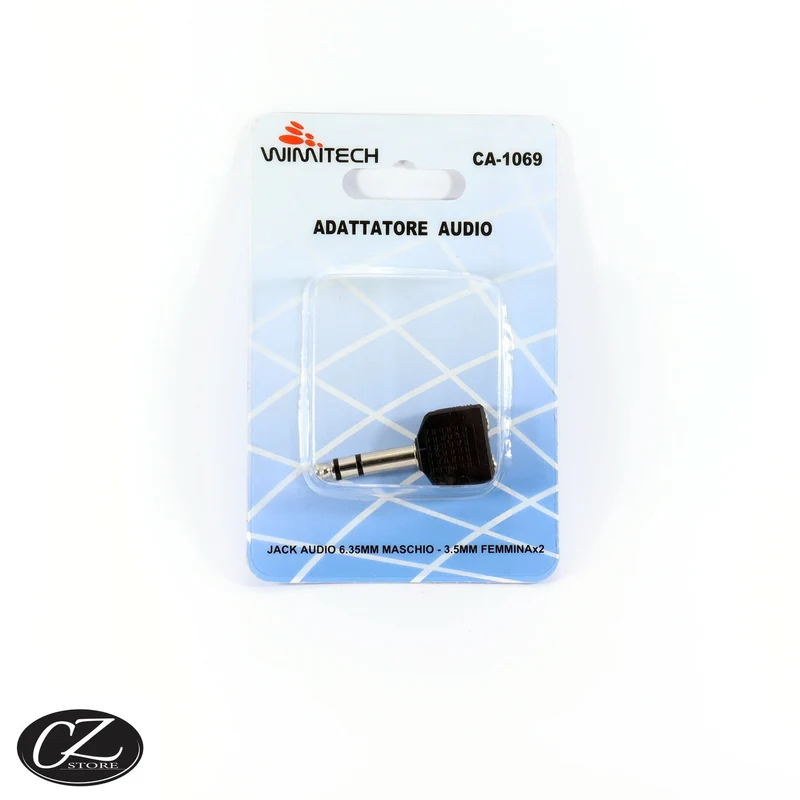 Wimitech Adattatore audio 6.35-2X3.5 mm ca -1069