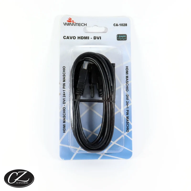 Wimitech Cavo HDMI M/DVI 24+1M 1.8MT CA-1028