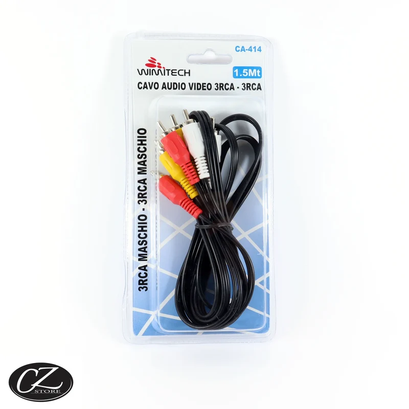 Wimitech Cavo audio 3rca m/m 1.5 mt ca-414