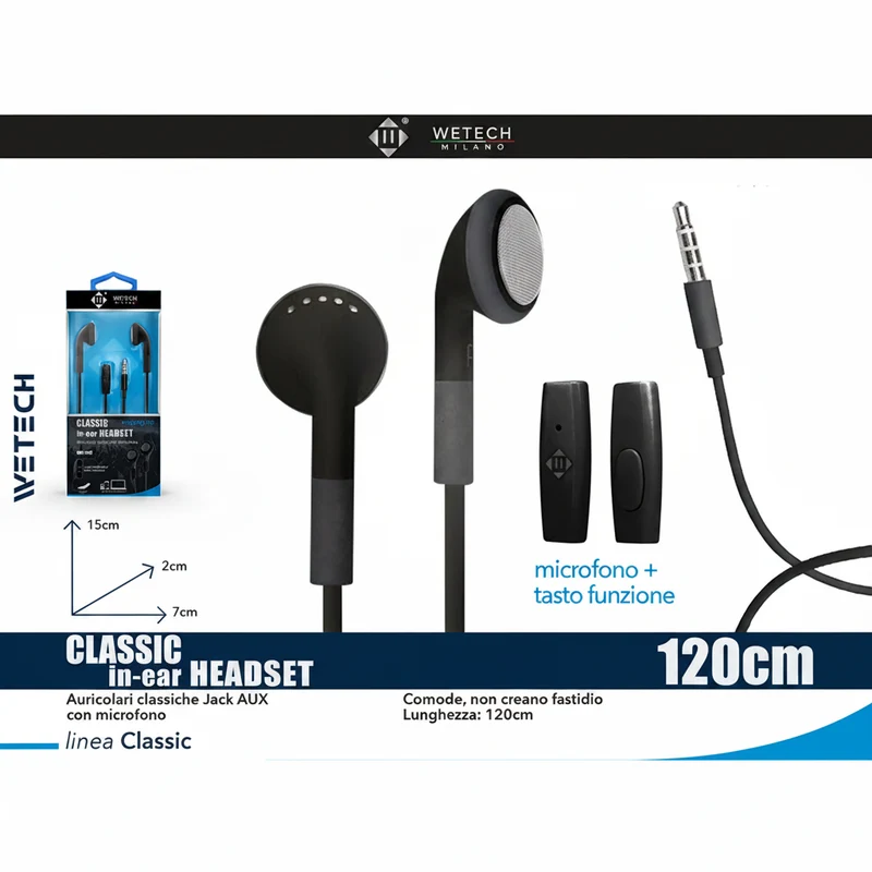Wetech Auricolari Classici Con Microfono Wp19N