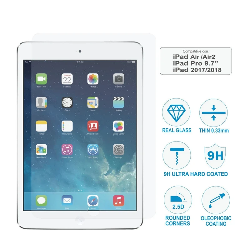 Wimitech Pellicola in vetro temperato per tablet air/air2/pro