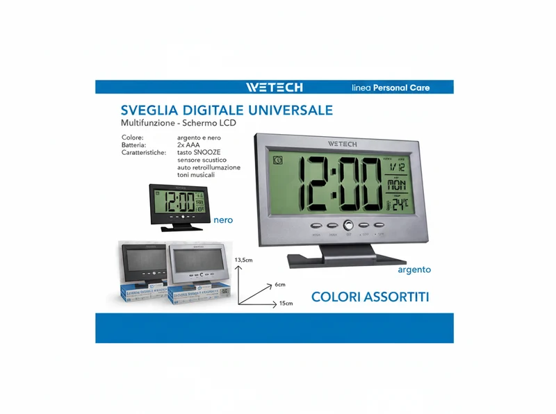 Wetech Sveglia Digitale Universale