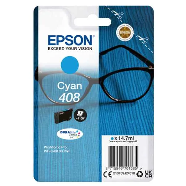 Epson - Cartuccia DuraBrite Ultra 408 - Ciano - C13T09J24010
