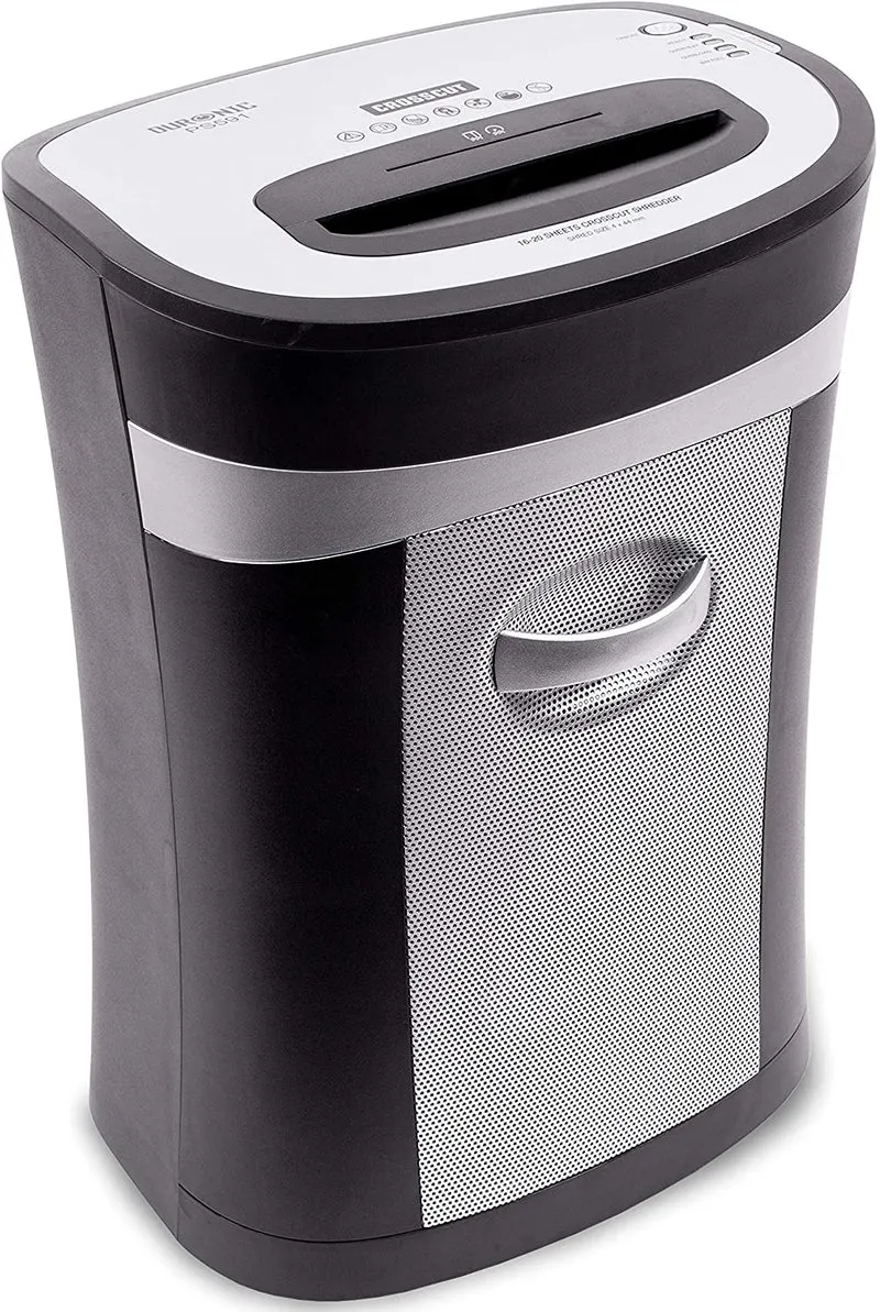 Duronic PS591 Distruggidocumenti 22 fogli A4 - Capacità 33 L - Funzione distruggi carte di credito e CD  Taglio incrociato  Ideale per casa e ufficio
