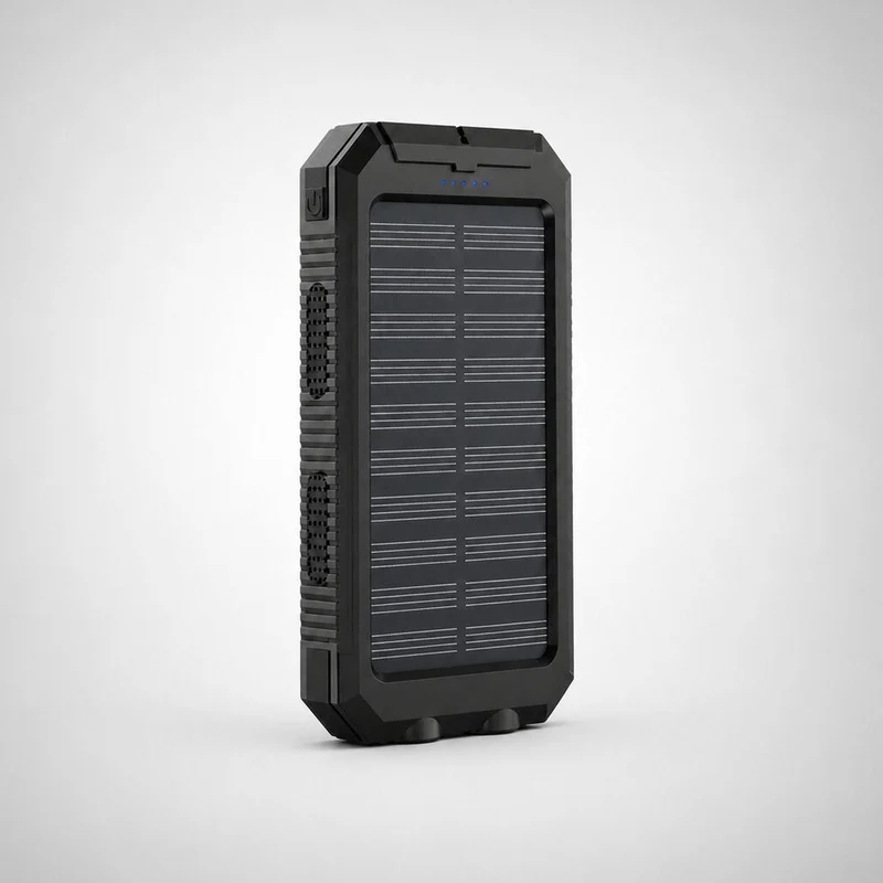 Solar Powerbank mit LED Taschenlampe | Sonnenquelle