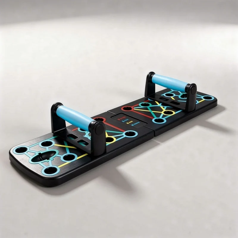 Krafttraining Set für zuhause mit Liegestützgriffen | Push up Board mit Widerstandsbändern | KraftBoard