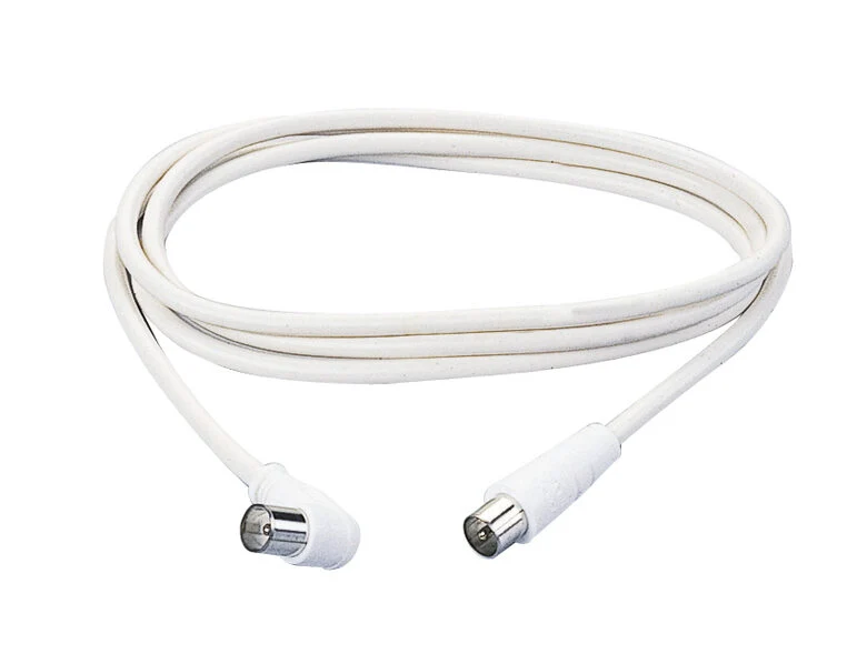 Poly Pool PP0619 cavo coassiale 1,5 m F Plug Bianco