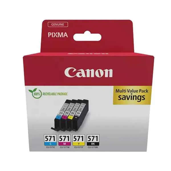 Canon - Cartuccia ink Multipack - BK/C/M/Y - CL-571 - 0386C009