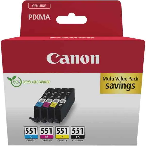 Canon - Cartuccia ink Multipack - BK/C/M/Y - CL-551 - 6509B016