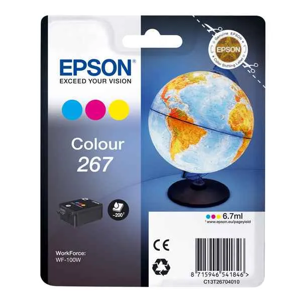 Epson - Cartuccia ink - 267 - C/M/Y - C13T26704010 - 6,7ml