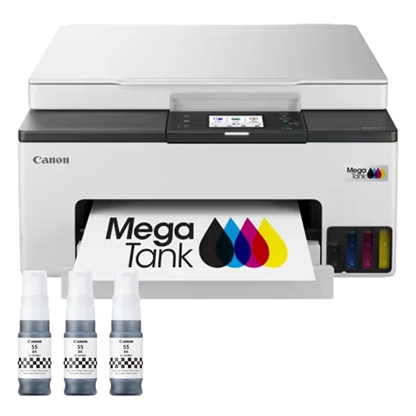 Canon Multifunzione Inkjet a colore - MAXIFY GX2051 - 3 flaconi di inchiostro nero a resa elevata aggiuntivi