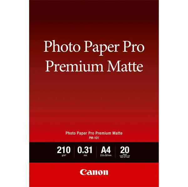 Canon - Carta fotografica Premium Matte PM-101 - A4 - 20 Fogli - 8657B005