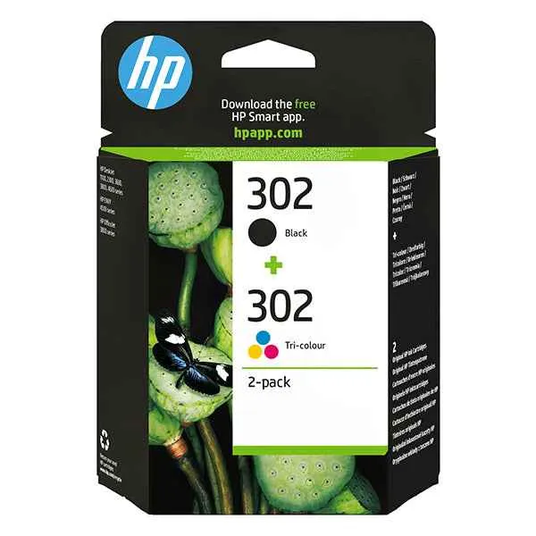 Hp - Confezione 2 cartucce originale- Hp 302 - C/M/Y/K - X4D37AE - C/M/Y 165 pag / K 190 pag