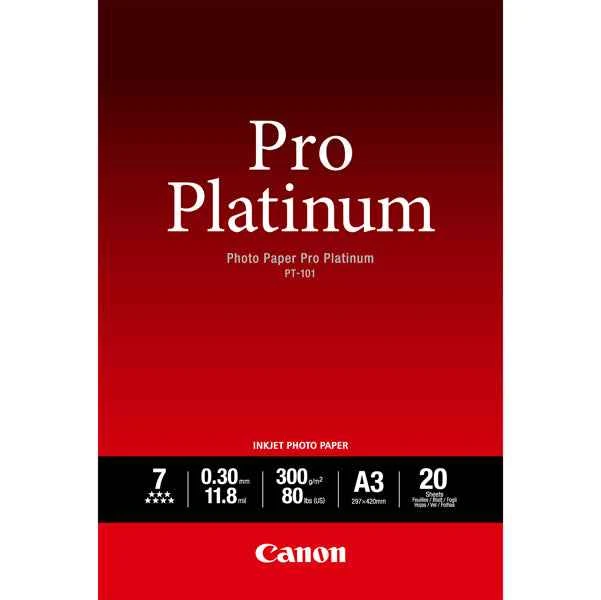 Canon - Carta fotografica Pro Platinum PT-101 - A3 - 20 Fogli - 2768B017
