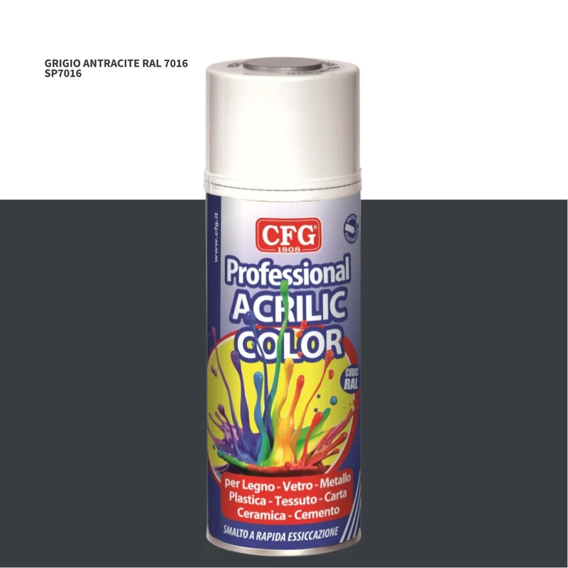 SMALTO ACRILICO 400 ml GRIGIO ANTRACITE RAL 7016