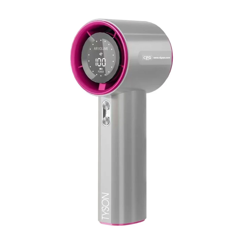 CFG Tyson Ventilatore Portatile Ricaricabile USB-C 100 Velocità con Display LED