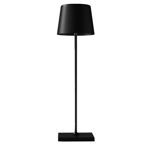 Lampada da tavolo 851 - ricaricabile - 8 x 30 cm - metallo - nero - Palmina