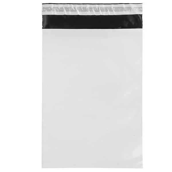 Sacchetto - per corrieri - 24 x 35 x 5 cm - PE - bianco - conf. 100 pezzi
