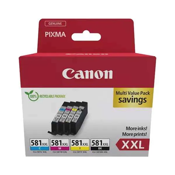 Canon - Cartuccia ink Multipack - BK/C/M/Y - CL-581XXL - 1998C007