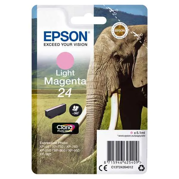 Epson - Cartuccia ink - 24 - Magenta chiaro - C13T24264012 - 5,1ml