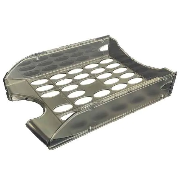 Vaschetta portacorrispondenza forata E040 - 26 x 34,5 x 6,5 cm - fumé trasparente - Fellowes