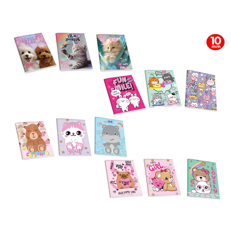 Quaderno A4 Active Girl Pacco 3pz Assortiti Rigatura 10 mm