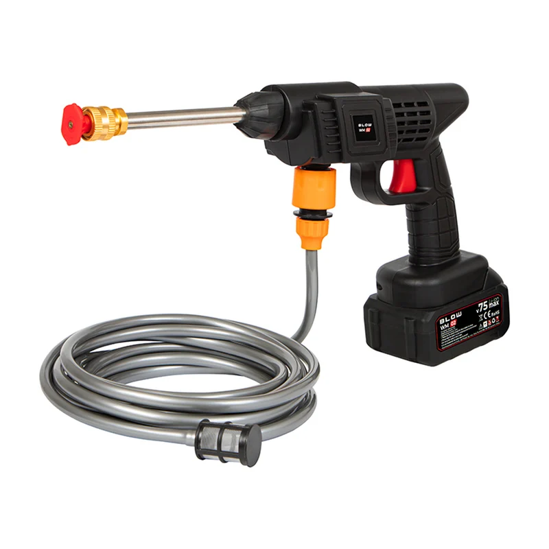 Idropulitrice a batteria Blow, pressione fino a 26 bar, potenza 260 W, lunghezza del tubo 5 m, filtro dell'acqua, diverse modalità di funzionamento, 44-352#